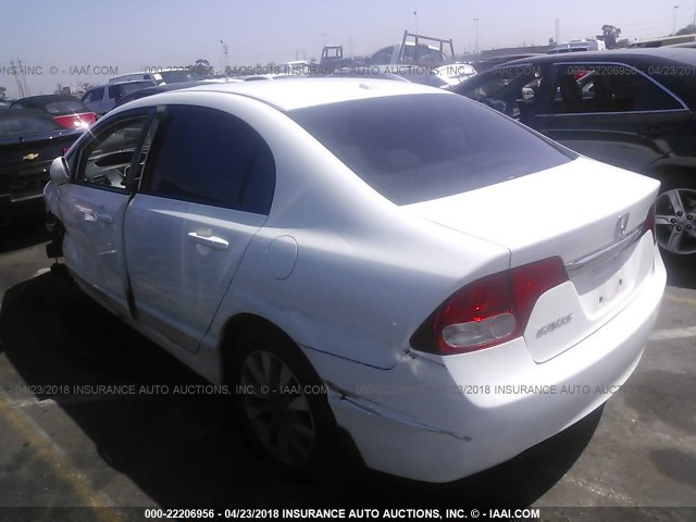 2HGFA1F92AH553301 - 2010 HONDA CIVIC EXL WHITE photo 3