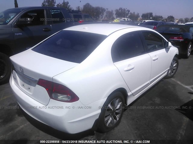 2HGFA1F92AH553301 - 2010 HONDA CIVIC EXL WHITE photo 4