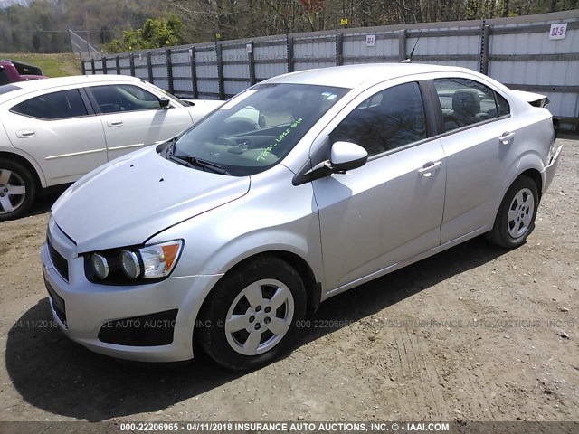 1G1JA5SH3D4122263 - 2013 CHEVROLET SONIC LS SILVER photo 2