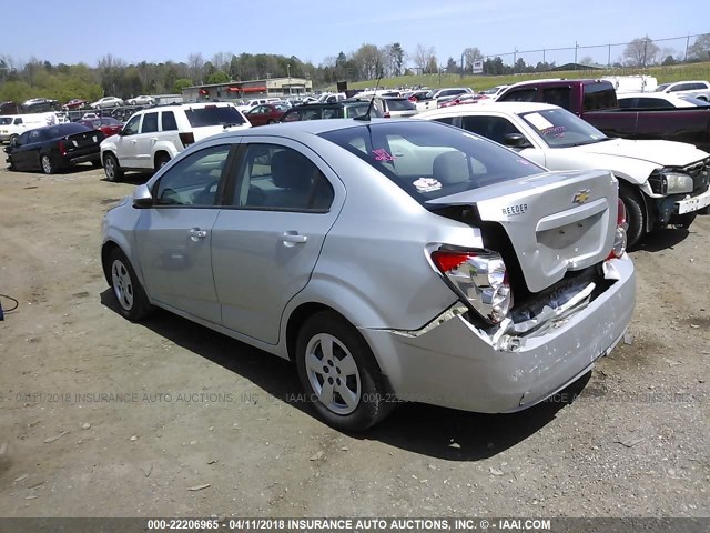 1G1JA5SH3D4122263 - 2013 CHEVROLET SONIC LS SILVER photo 3