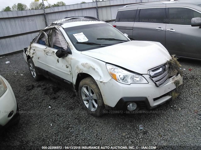 4S4BRCGC5D3312038 - 2013 SUBARU OUTBACK 2.5I PREMIUM WHITE photo 1