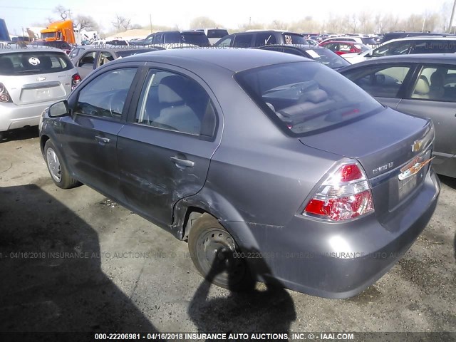 KL1TD56E59B602208 - 2009 CHEVROLET AVEO LS/LT 灰色 照片 3