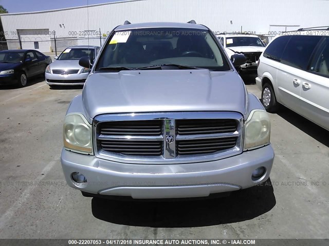 1D4HD48N35F506489 - 2005 DODGE DURANGO SLT SILVER photo 6