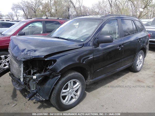 5XYZG3AB4CG094516 - 2012 HYUNDAI SANTA FE GLS BLACK photo 2