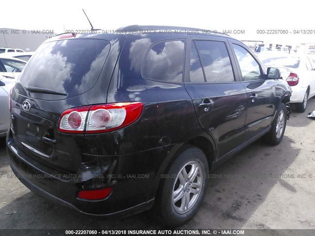 5XYZG3AB4CG094516 - 2012 HYUNDAI SANTA FE GLS BLACK photo 4