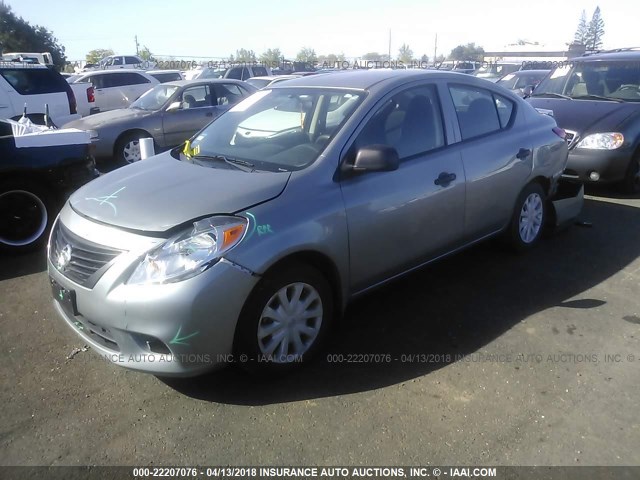 3N1CN7AP2EL847313 - 2014 NISSAN VERSA S/S PLUS/SV/SL SILVER photo 2