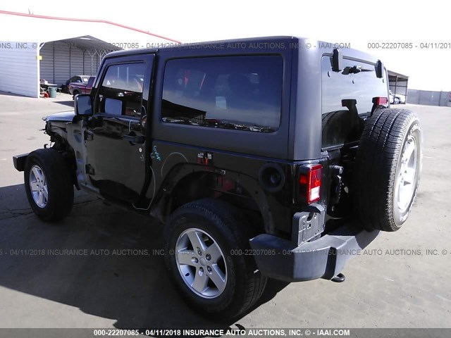 1C4AJWAG9EL206410 - 2014 JEEP WRANGLER SPORT BLACK photo 3