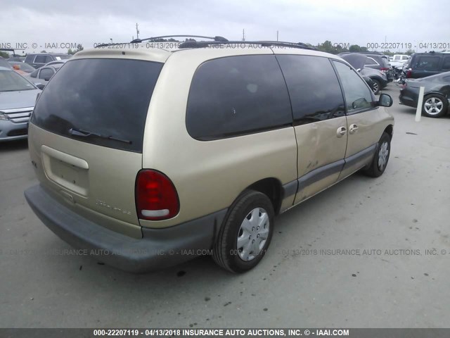 1B4GP44G8YB789309 - 2000 DODGE GRAND CARAVAN SE/SPORT GOLD photo 4