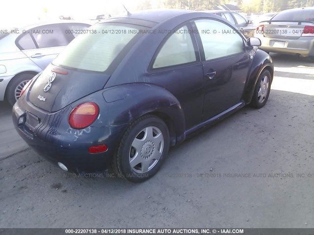 3VWDD21C8YM419729 - 2000 VOLKSWAGEN NEW BEETLE GLX ლურჯი ფოტო 4