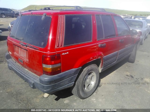 1J4GZ58S7VC766525 - 1997 JEEP GRAND CHEROKEE LAREDO/TSI RED photo 4