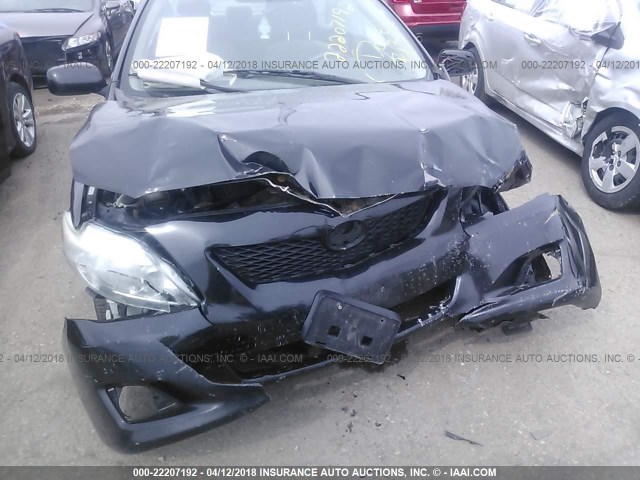 1NXBU40E69Z048149 - 2009 TOYOTA COROLLA S/LE/XLE BLACK photo 6