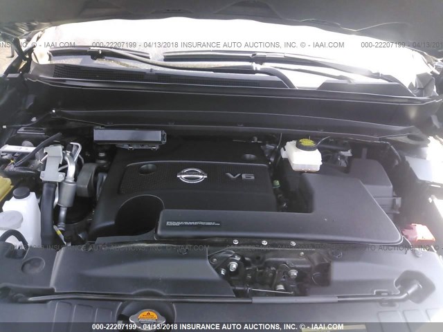 5N1AR2MM7FC600388 - 2015 NISSAN PATHFINDER S/SV/SL/PLATINUM 蓝色 照片 10