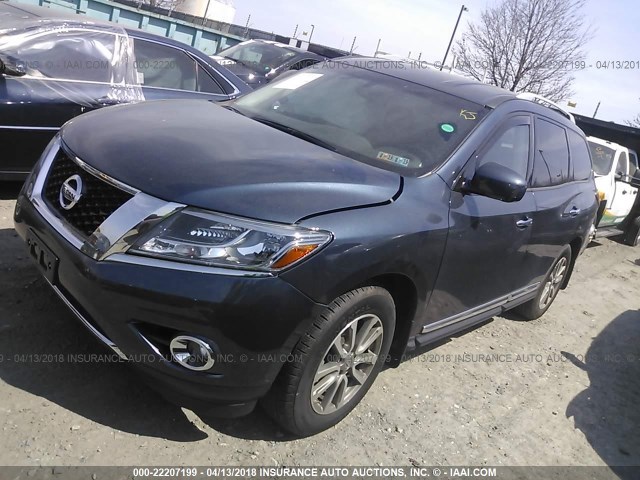 5N1AR2MM7FC600388 - 2015 NISSAN PATHFINDER S/SV/SL/PLATINUM 蓝色 照片 2