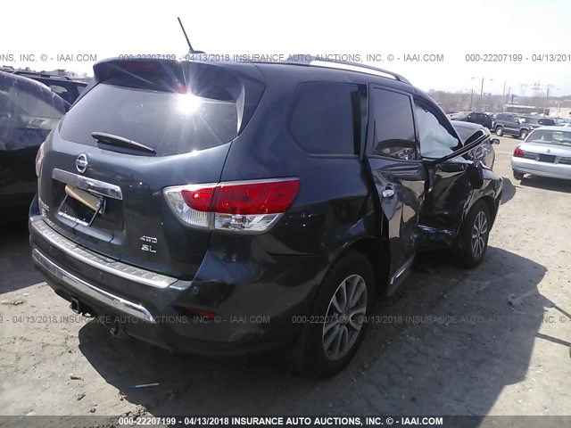 5N1AR2MM7FC600388 - 2015 NISSAN PATHFINDER S/SV/SL/PLATINUM 蓝色 照片 4