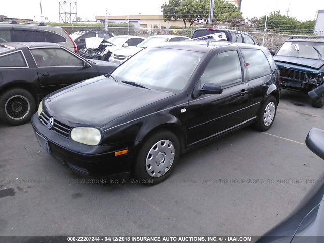 9BWBK61J634004568 - 2003 VOLKSWAGEN GOLF GL BLACK photo 2