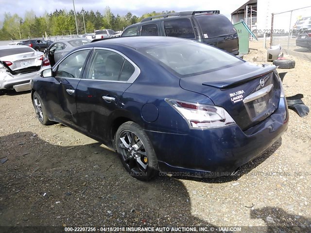 1N4AA5AP7EC914896 - 2014 NISSAN MAXIMA S/SV BLUE photo 3