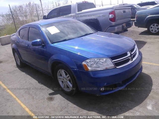 1C3CDZCB1EN163550 - 2014 DODGE AVENGER SXT BLUE photo 1