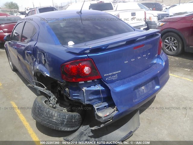 1C3CDZCB1EN163550 - 2014 DODGE AVENGER SXT BLUE photo 3