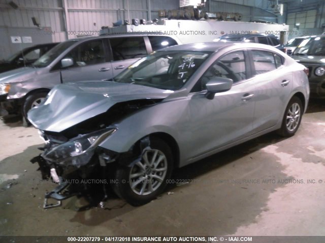 JM1BM1U79G1318455 - 2016 MAZDA 3 SPORT SILVER photo 2