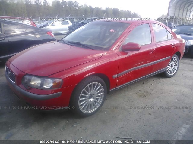 YV1RS58D312028994 - 2001 VOLVO S60 2.4T RED photo 2