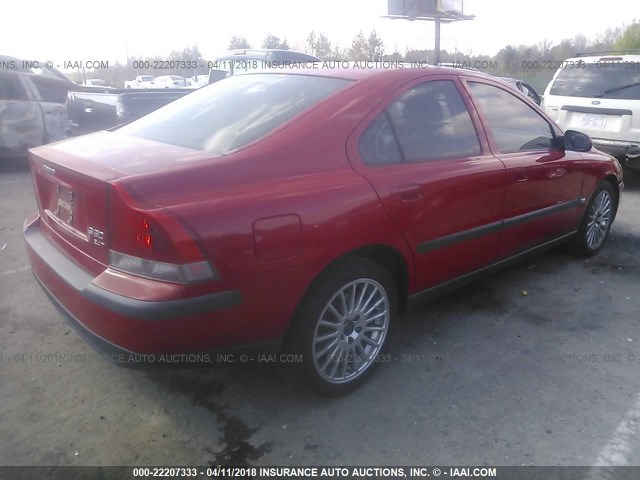 YV1RS58D312028994 - 2001 VOLVO S60 2.4T RED photo 4