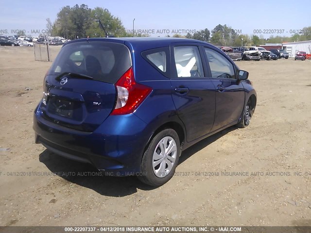 3N1CE2CP1HL356090 - 2017 NISSAN VERSA NOTE S/S PLUS/SV/SL/SR Dark Blue photo 4