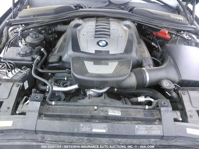 WBAEB5C56AC225430 - 2010 BMW 650 I შავი ფოტო 10