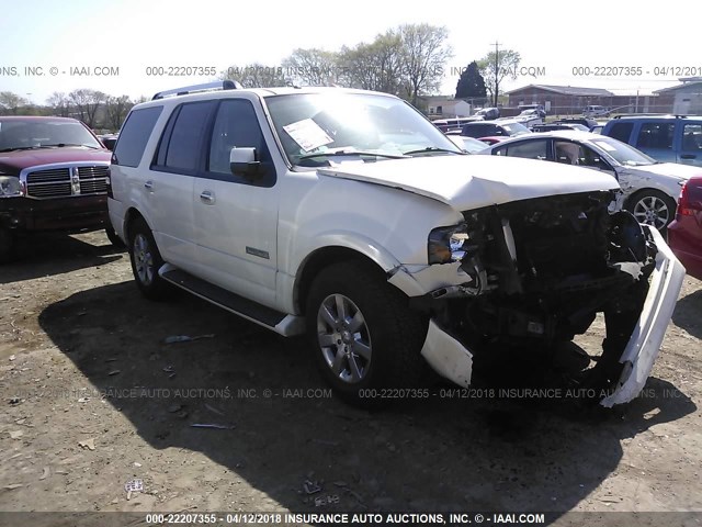 1FMFU19537LA99078 - 2007 FORD EXPEDITION LIMITED WHITE photo 1