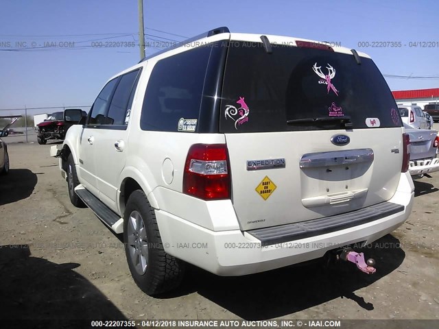 1FMFU19537LA99078 - 2007 FORD EXPEDITION LIMITED WHITE photo 3