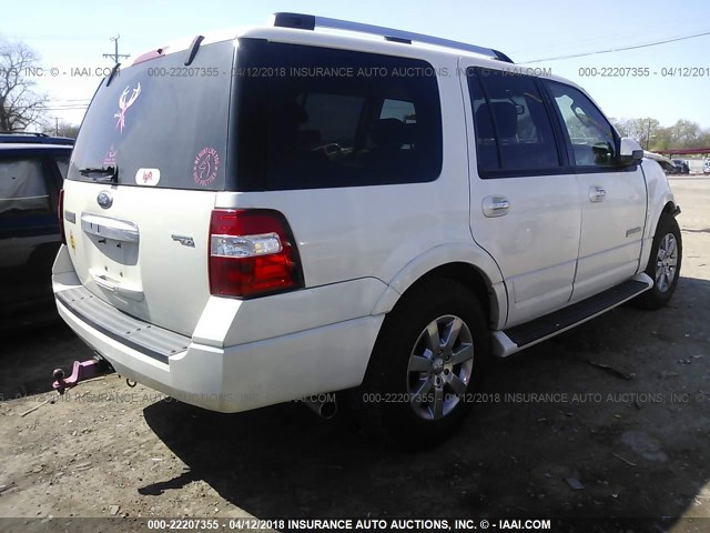 1FMFU19537LA99078 - 2007 FORD EXPEDITION LIMITED WHITE photo 4