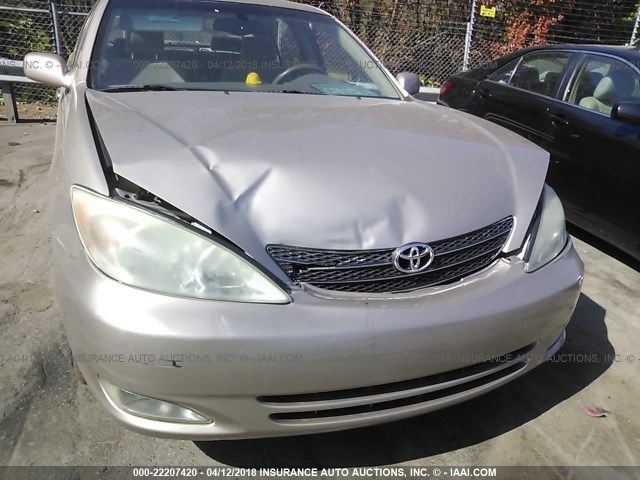 4T1BE32K64U839543 - 2004 TOYOTA CAMRY LE/XLE/SE GOLD photo 6