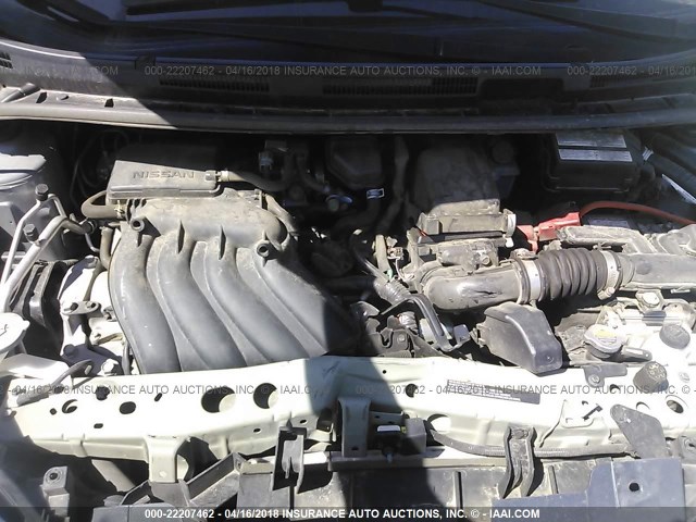 3N1CE2CP2FL440979 - 2015 NISSAN VERSA NOTE S/S PLUS/SV/SL/SR SILVER photo 10