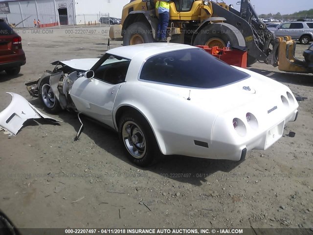 1Z87L8S409735 - 1978 CHEV CORVETTE  WHITE photo 3