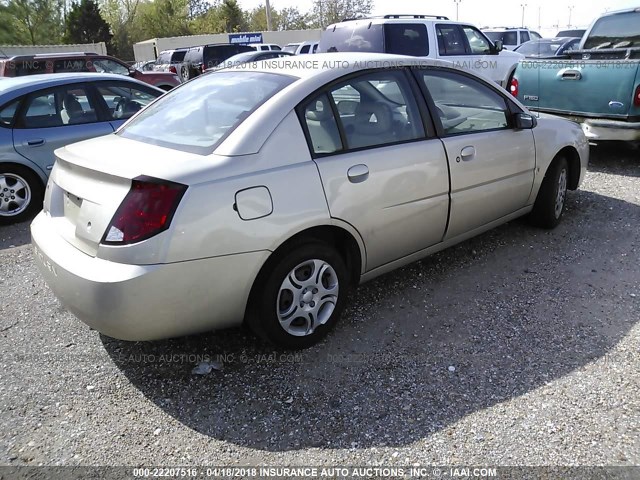 1G8AJ52F14Z126749 - 2004 SATURN ION LEVEL 2 GOLD photo 4