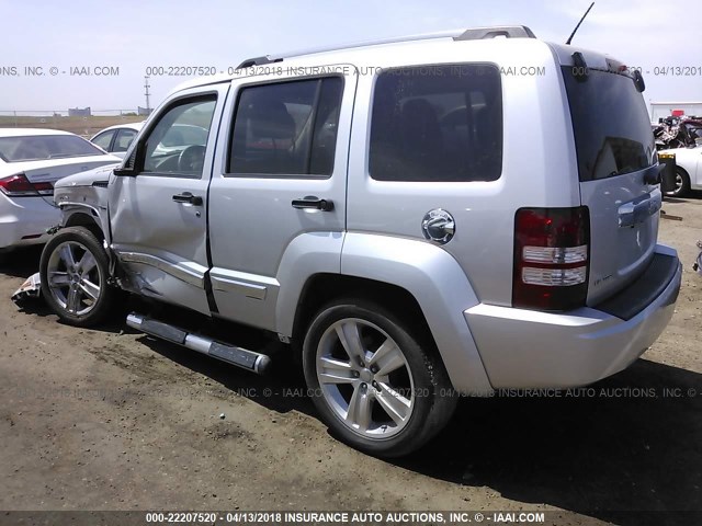 1C4PJLFK6CW166627 - 2012 JEEP LIBERTY JET SILVER photo 3