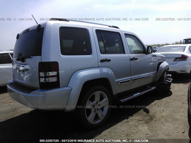 1C4PJLFK6CW166627 - 2012 JEEP LIBERTY JET SILVER photo 4