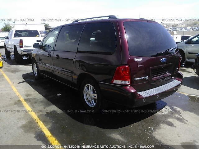 2FMZA52257BA12195 - 2007 FORD FREESTAR SEL PURPLE photo 3