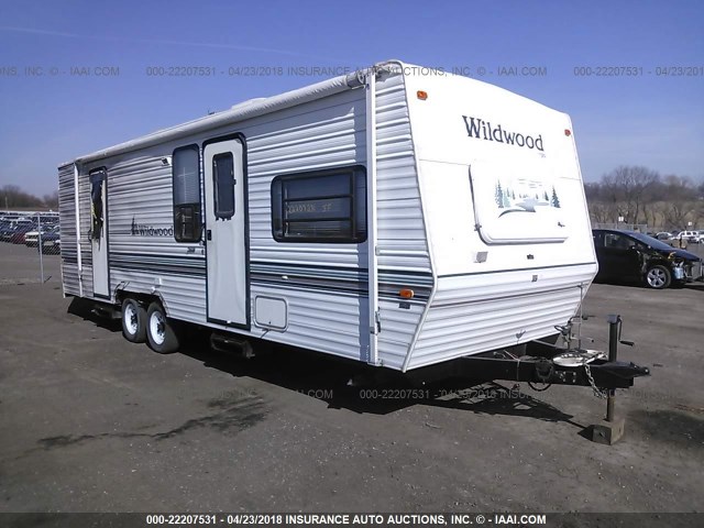 4X4TWDD2X1B037927 - 2001 FOREST RIVER WILDWOOD 28' TRAILER  WHITE photo 1