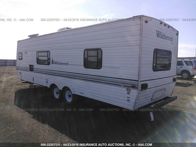 4X4TWDD2X1B037927 - 2001 FOREST RIVER WILDWOOD 28' TRAILER  WHITE photo 3