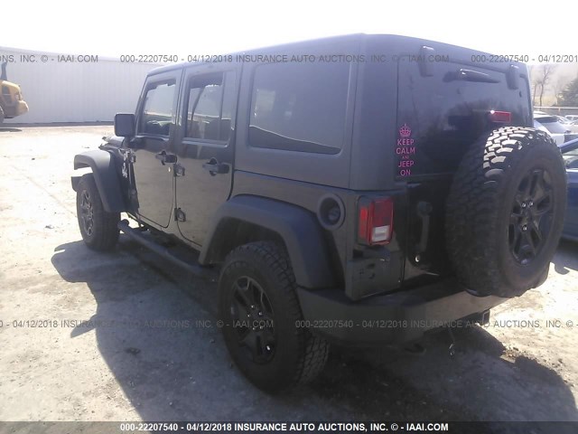 1C4BJWDG6FL731636 - 2015 JEEP WRANGLER UNLIMITE SPORT BLACK photo 3