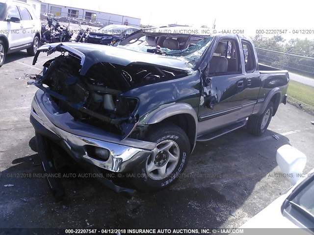 5TBRT38112S238848 - 2002 TOYOTA TUNDRA ACCESS CAB LIMITED GREEN photo 2