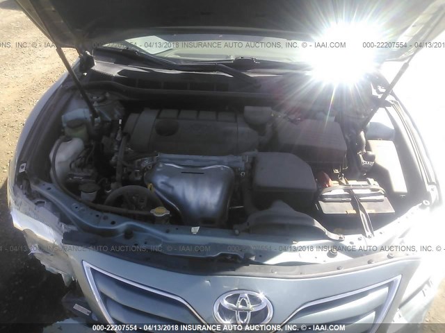 4T1BF3EK4BU731329 - 2011 TOYOTA CAMRY SE/LE/XLE TURQUOISE photo 10