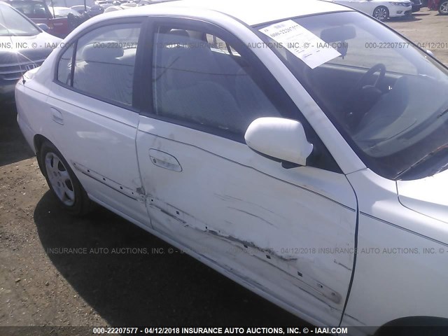 KMHDN46D55U151870 - 2005 HYUNDAI ELANTRA GLS/GT WHITE photo 6