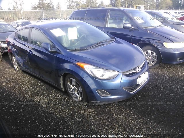 KMHDH4AE9DU730883 - 2013 HYUNDAI ELANTRA GLS/LIMITED BLUE photo 1