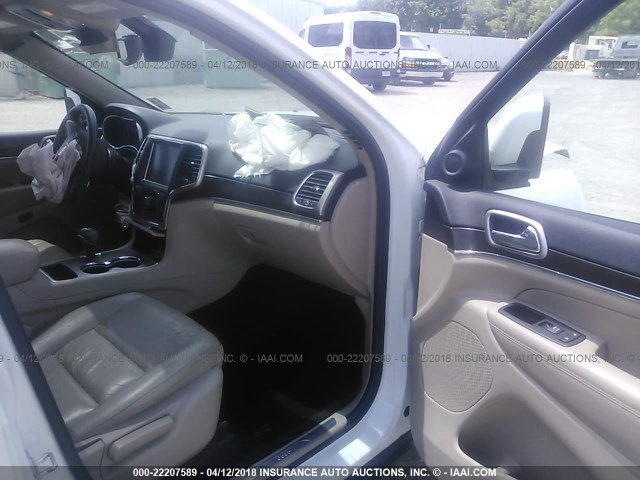 1C4RJEBG7EC529348 - 2014 JEEP GRAND CHEROKEE LIMITED WHITE photo 5