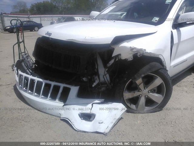 1C4RJEBG7EC529348 - 2014 JEEP GRAND CHEROKEE LIMITED WHITE photo 6