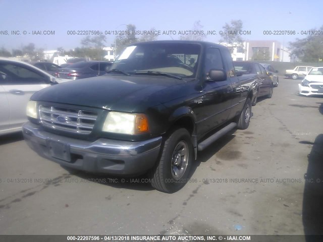 1FTYR14V22PB64140 - 2002 FORD RANGER SUPER CAB GREEN photo 2