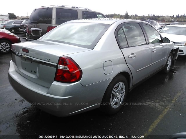 1G1ZS58F77F110776 - 2007 CHEVROLET MALIBU LS ვერცხლისფერი ფოტო 4