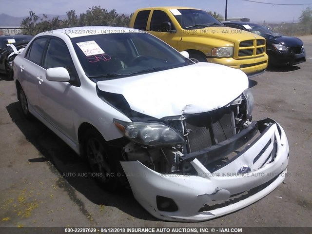 2T1BU4EE1BC645810 - 2011 TOYOTA COROLLA S/LE WHITE photo 1