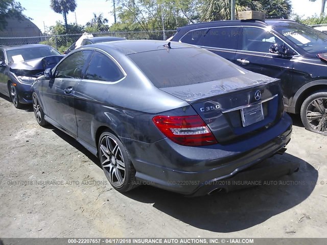 WDDGJ5HB1EG166188 - 2014 MERCEDES-BENZ C 350 GRAY photo 3